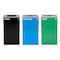 Alpine Industries 87 Gal. 3-Stream Steel Blue Recycling, Green Mixed, and Black Commercial Trash Can Station ALP4450-BLK-KIT31 - alternate 3